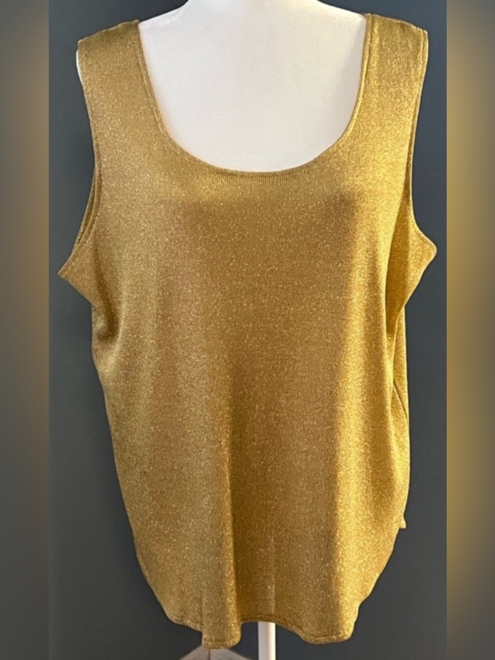 The Clothing Company Gold metallic tank top
